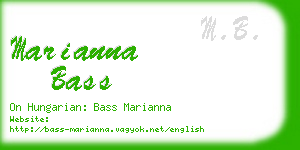 marianna bass business card